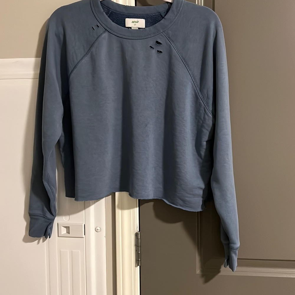 Womens aerie cropped sweatshirt